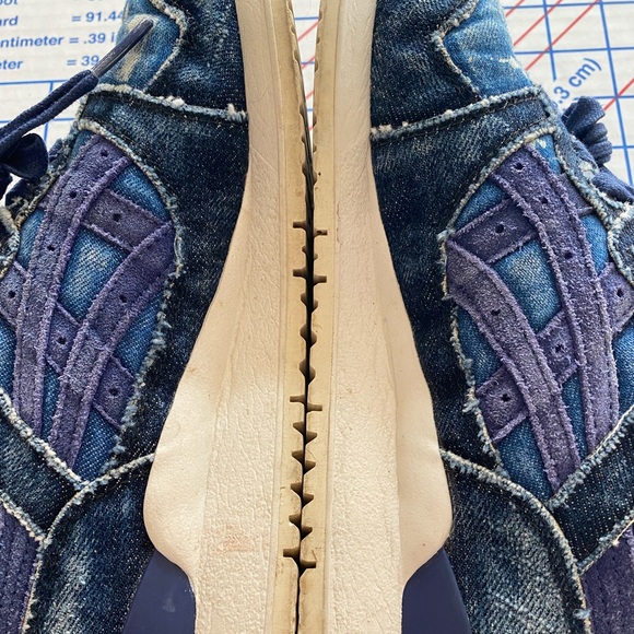 🔥 1 of 1 ASICS Denim bleach Destroyed Shoes 9 🔥 - Picture 8 of 12
